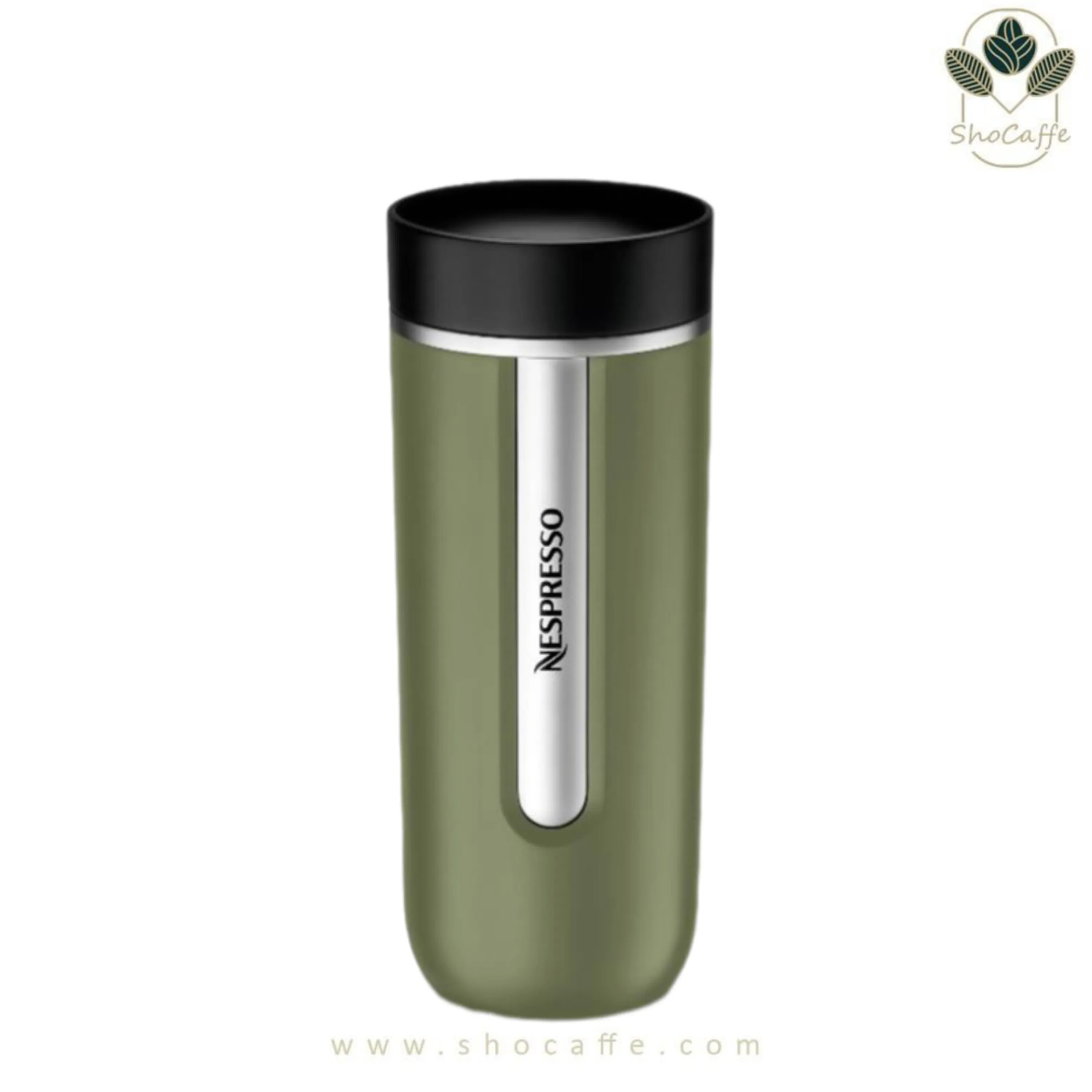 تراول ماگ نسپرسو مدل نوماد سایز بزرگ سبز خاکی Nomad  Khaki Green